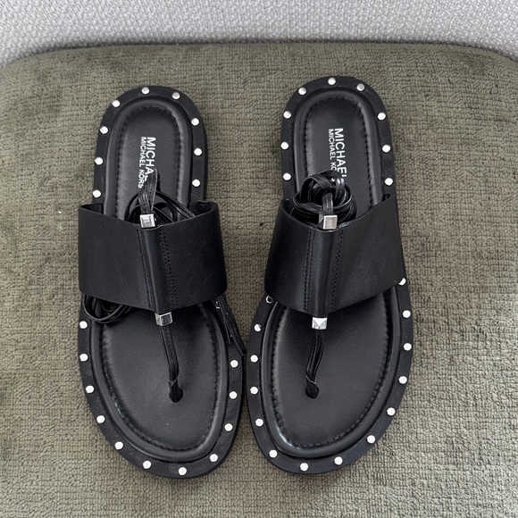 Michael Kors Shoes - Michael Kors Black Sandals with Silver Studs